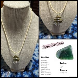 Green Adventurine stone necklace